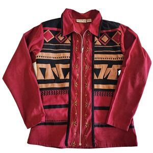 VTG Nouveau Monde Women's Sueded Jacket M 90's Fashion